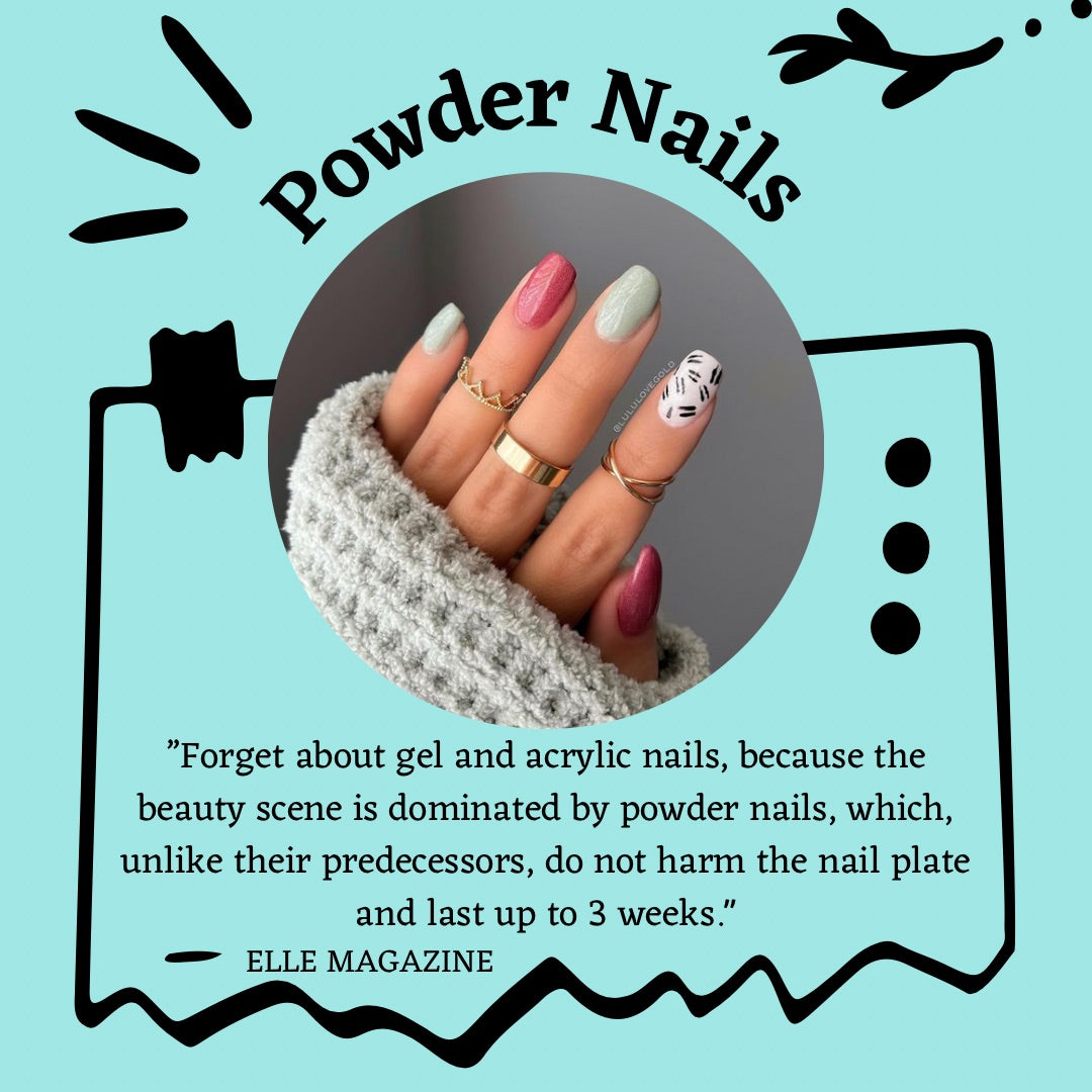 POWDER NAILS - A NEW TYPE OF PERMANENT MANICURE THAT LASTS FOR WEEKS: We discover everything about the technique without a UV lamp that does not harm the plate